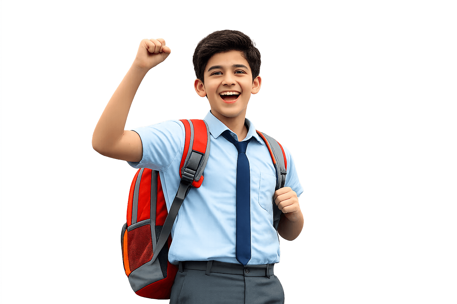 Boy celebrating
